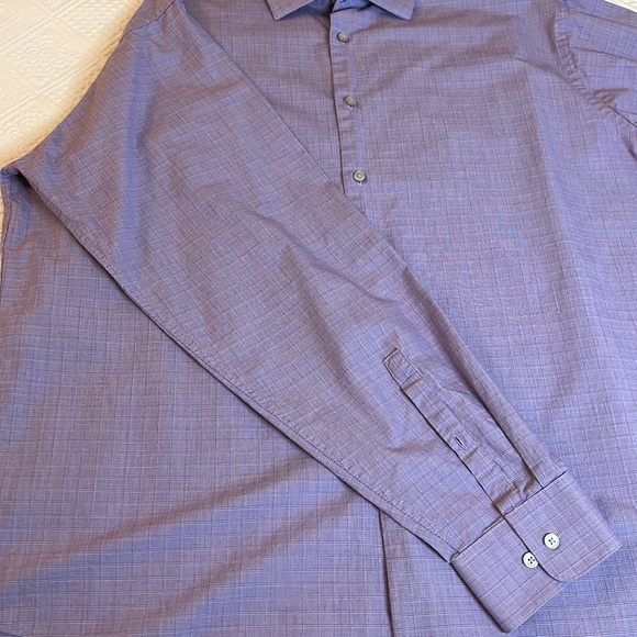 💥💥Calvin Klein XL Purple Gingham Dress Shirt - Picture 5 of 10